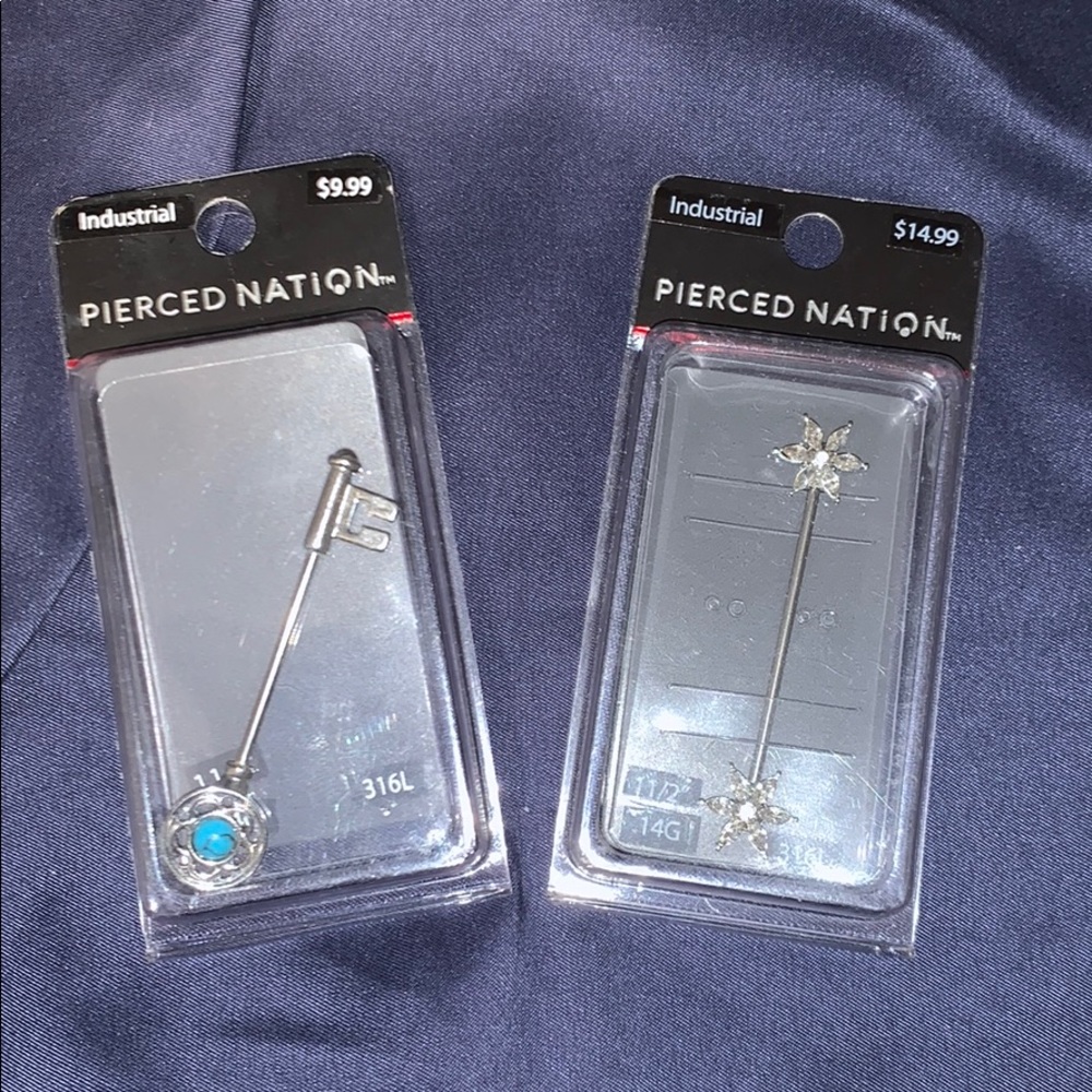 Industrial earrings FLOWER IS SOLD KEY AVAILABLE